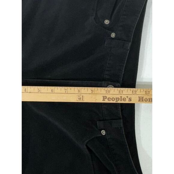 Talbots Black‎ Velvet Pants Size 12 (32x30.5) Straight Leg High Rise Stretch Vtg - Picture 8 of 9